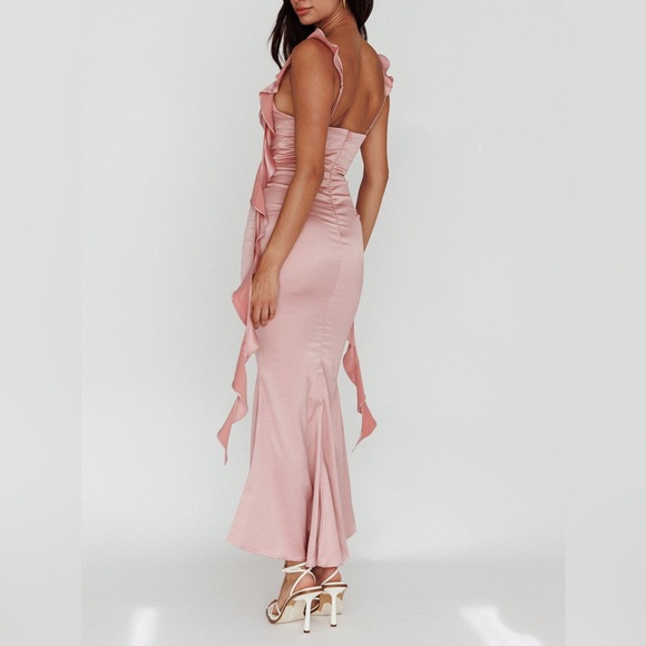 Selfie Leslie Pink Satin Dress - Picture 2 of 4